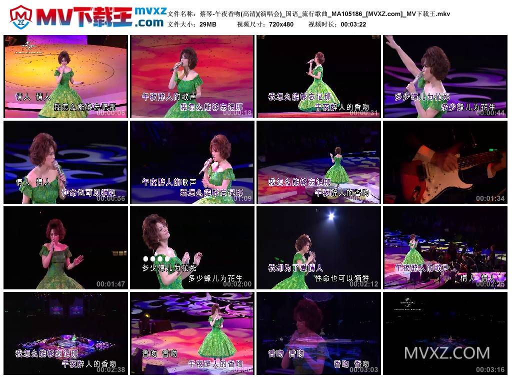 蔡琴-午夜香吻(高清)(演唱会)_国语_流行歌曲_MA105186